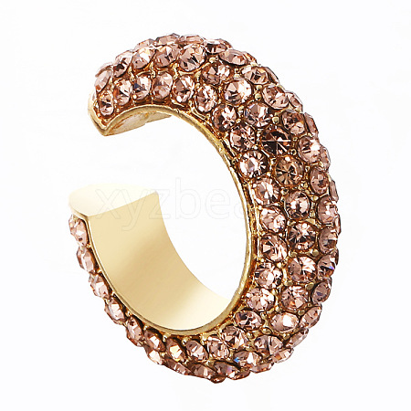 Alloy Rhinestone Cuff Earrings for Women WG12945-06-1