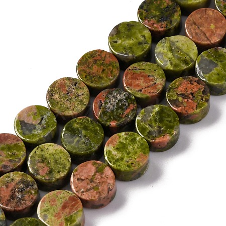 Natural Unakite Beads Strands G-C159-B05-01-1