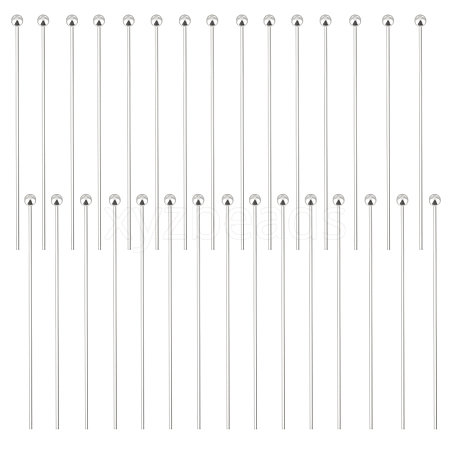30Pcs 925 Sterling Silver Ball Head Pins STER-BBC0005-96B-1