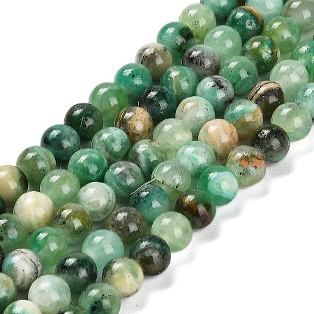 Natural Green Line Jasper  Beads Strands G-B128-A03-02-1