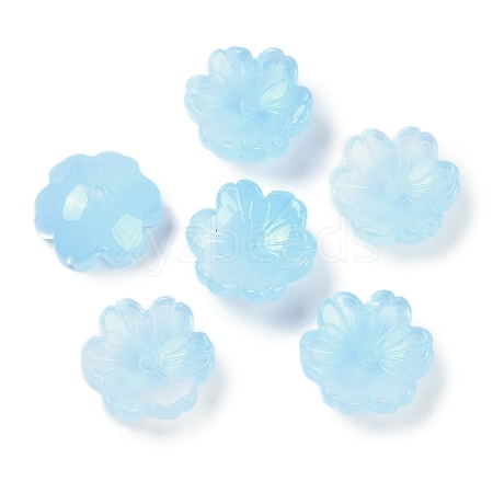 Transparent Spray Paint Glass Beads X1-GLAA-H035-04J-1