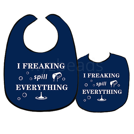 Washable Canvas Adult Bibs for Eating AJEW-WH0328-002-1