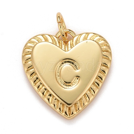 Rack Plating Real 18K Gold Plated Brass Pendants KK-E260-01G-C-1