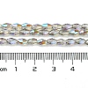 Transparent Electroplate Glass Beads Strands GLAA-K064-04A-HR02-4