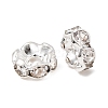 Brass Rhinestone Spacer Beads RB-A014-L7mm-01S-1