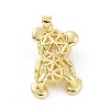 Brass Micro Pave Cubic Zirconia Pendants KK-E074-01G-3