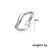 Stainless Steel Open Cuff Ring for Women IN8799-2-3