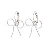 Bowknot Brass Leverback Earrings EJEW-A150-04C-P-4