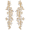 Brass Rhinestone Cloth Patches PATC-WH0031-003G-02-1