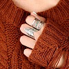 Alloy with Synthetic Turquoise Finger Rings FS-WG0500F-03-3