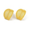 Hollow Camber Brass Stud Earrings EJEW-Q391-21G-02-2