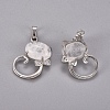 Natural Quartz Crystal Kitten Pendants G-L512-R20-2