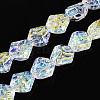 Transparency Electroplate Glass Beads Strands GLAA-T023-41A-01-1