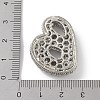 Rack Plating Brass Micro Pave Clear Cubic Zirconia Pendants ZIRC-U002-P-B-3