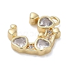 Brass with Cubic Zirconia Charms KK-Q817-04G-2