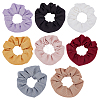 8Pcs 8 Colors Polyester Elastic Hair Accessories OHAR-FG0001-07-1
