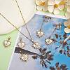 6Pcs Brass Clear Cubic Zirconia Pendants ZIRC-SZ0003-67-4