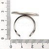 Non-Tarnish 304 Stainless Steel Open Cuff Findings STAS-R123-02F-P-4