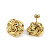 PVD Vacuum Plating 304 Stainless Steel Rose Stud Earrings EJEW-Z075-08G-2