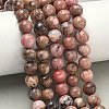 Natural Rhodonite Beads Strands G-S333-8mm-029-6