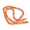 Electroplate Glass Beads Strands GLAA-Q105-02O-4