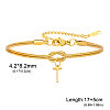 304 Stainless Steel Initial Charm Bracelets FS-WGD8E41-46-1