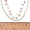 304 Stainless Steel Natural Gemstone Layered Necklaces NJEW-Z061-06G-01-5