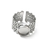 304 Stainless Steel Cuff Ring Components SA-CBA37BC-16B-P-2
