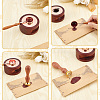 Brass Wax Seal Stamps with Rosewood Handle AJEW-WH0412-0258-3