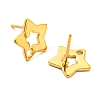 Star Shape 201 Stainless Steel Stud Earrings Findings STAS-Q251-07G-2