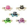 10Pcs 5 Colors Alloy Enamel Connector Charms ENAM-YW0003-43-2