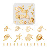 16Pcs 8 Style Brass Stud Earring Findings FIND-TA0001-85-1