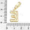 Brass Micro Pave Clear Cubic Zirconia Pendants KK-M289-01E-G-3