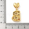 Brass Micro Pave Colorful Cubic Zirconia Pendants KK-P281-01G-B-3