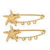 Starfish 304 Stainless Steel Safety Pins Brooch Findings SA-CBA098D-16C-G03-1