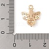 Brass with Clear Cubic Zirconia Charms KK-N256-25F-G-3