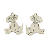 Tibetan Style Alloy Puppy Pendants X-TIBEP-Q043-297-RS-1