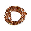 Electroplate Transparent Glass Beads Strands EGLA-B011-08A-AB09-2