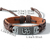 PU Leather Cord Adjustable Bracelets PW-WG59871-02-2