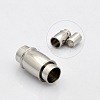 Tarnish Resistant Column with Barrel 304 Stainless Steel Magnetic Clasps with Glue-in Ends STAS-N014-07-5mm-2