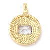 Brass with Cubic Zirconia Pendants KK-K339-01G-02-2