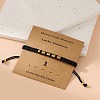 Morse Code Style Stainless Steel Braided String Bracelets for Woman Men PW-WGCCBF0-12-1