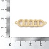 Rack Plating Brass Micro Pave Clear Cubic Zirconia 5 Rings Connector Charms KK-A234-080G-3