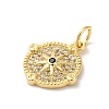 Rack Plating Brass Cubic Zirconia Pendants X-KK-Z056-26G-2