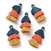 Polycotton Tassel Pendant Decorations GLAA-K060-07KCG-11-3