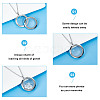 DELORIGIN DIY Blank Dome 304 Stainless Steel Locket Pendant Necklace Making Kit STAS-DR0001-02P-5