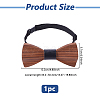 Adjustable Wood Bow Ties for Bridegroom AJEW-WH0455-340-2