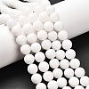 Natural White Jade Beads Strands GSR10mmC067-1