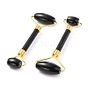 Natural Obsidian Brass Face Massager MRMJ-G009-53G-2