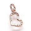 Brass Micro Pave Cubic Zirconia Pendants ZIRC-K070-39-3